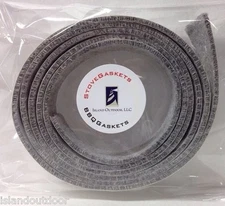 5' LavaLock® Smoker Gasket Self Stick 1"x 1/8" High Temperature BBQ Parts Grey