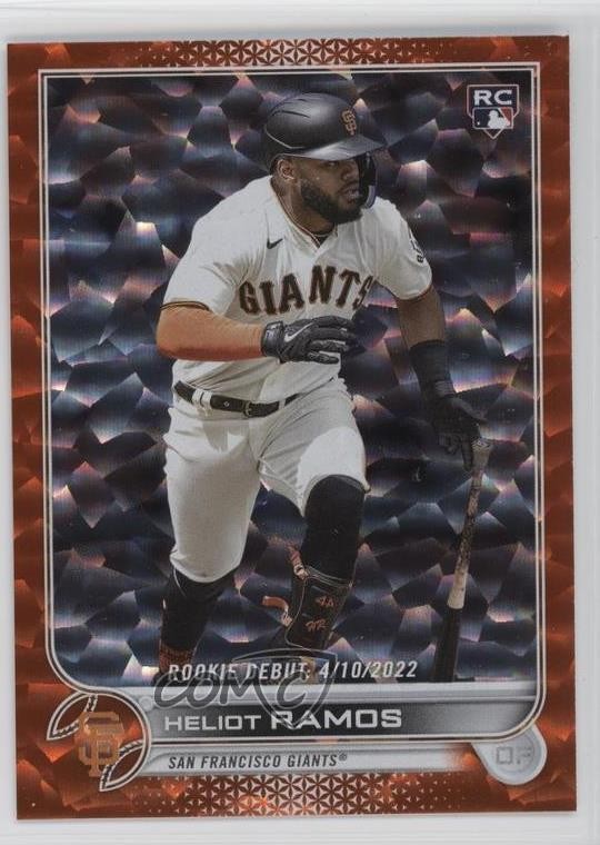 2022 Topps Update Rookie Debut Orange Foil 124/299 Heliot Ramos #US17 07qd