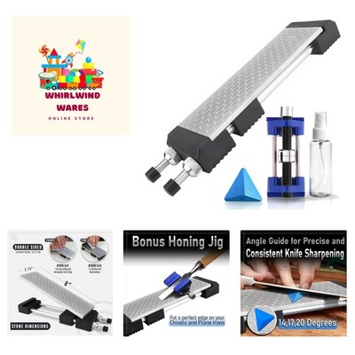 Complete Diamond Sharpening Set: Adjustable Base & Chisel Honing Jig Included