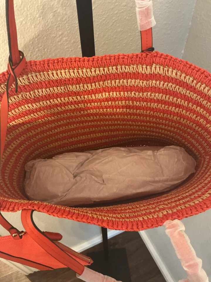 Ralph Lauren Coral Natural Purse NWT $250 - Image 2 of 4