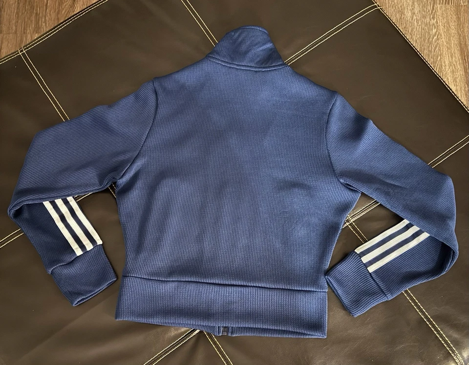 Camiseta deportiva Adidas para mujer Firebird tejida adicolor - Night Indigo, talla S, JY2614 Foto 4 de 4