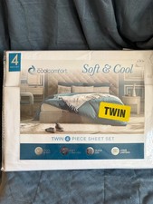 SOFT  COOL TWIN 4 PC SHEET SET WHITE COOL COMFORT - NEW