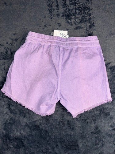 Roxy Shorts Girls Large/12 Purple Scenic Route Pockets Elastic Waist Frayed Hem - Picture 7 of 7