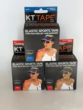 3-Pack KT Tape Original Cotton Kinesiology Therapeutic Tape Red Blue NEW