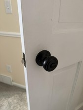Matte Black Interior Door Knob with Lock Privacy Knob for Bedroom Bathroom
