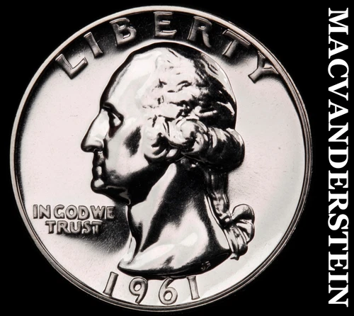 1961 Silver Washington Quarter - Choice Gem Proof  Lustrous  #G6330