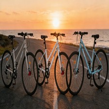 7 Speed Hybrid Bike Disc Brake 700C Road Bike for Men Women's City Bicycle