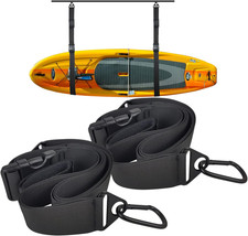 Kayak Wall Hanging Storage Strap Kayak Hoist Sling SUP Handles Paddle Board Hang