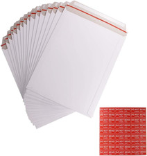 50 Pack 9x12 Self Seal Photo Document Mailers White Stay Flat Envelopes