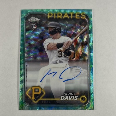 2024 Topps Chrome Rookie Autograph Aqua Wave Refractor Henry Davis /199