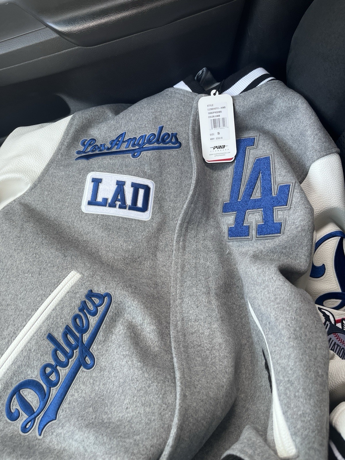Pro Standard Los Angeles Dodgers MLB Gray Jacket S with LA Logos