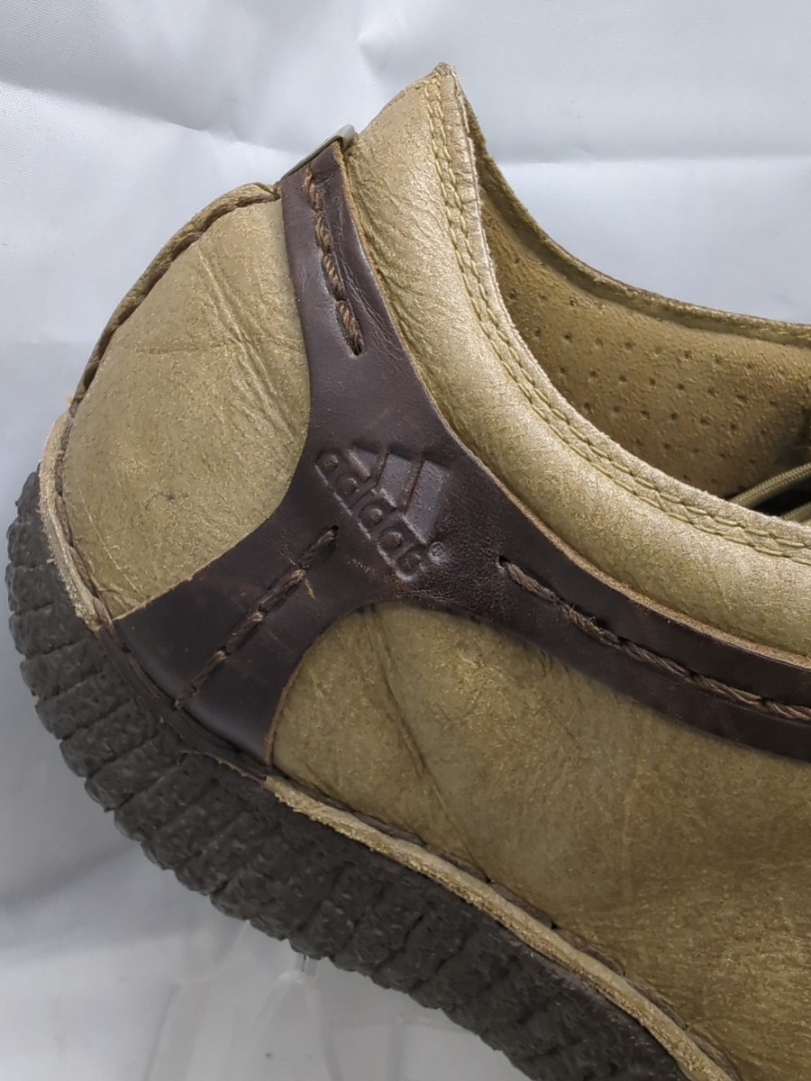 RARE Y2K Adidas Anzo Low Leather Shoes Mens 13 466090 Tan Moc