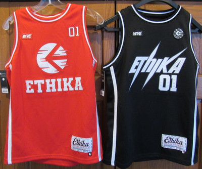 NWT New with Tags Ethika Black & Red Basketball 2 Jersey LOT Youth Large