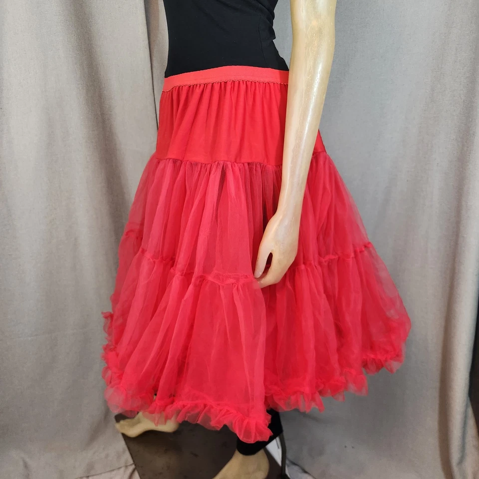 Falda Enagua Roja Tatyana XL GRANDE Pirata Cancán Salón Disfraz NUEVO Foto 4 de 4
