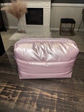 Marc Jacobs Fragrance Toiletry Bag Cosmetic Travel Case - Rose Gold Puffy 9x7x3