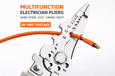 8 in 1 Multifunction Electrician Wire Stripper Crimper Cutter Pliers Tool UK