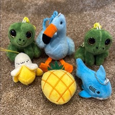 Colorful Plush Keychain Set