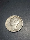 1942 10C Mercury Dime Vf 90 % Silver