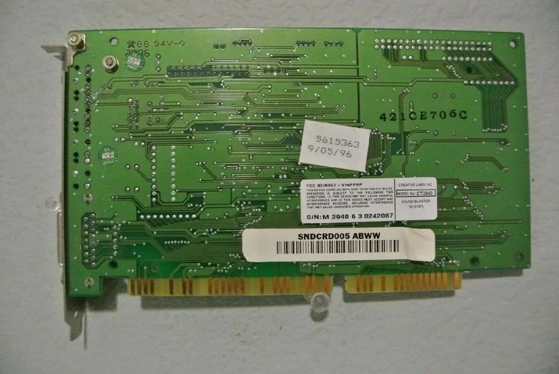 CT2940 creative labs 16BIT isa sound card bulk case - Image 2 of 4