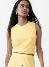 Banana Republic Yellow Crop Top Size 8 NWT RT 65