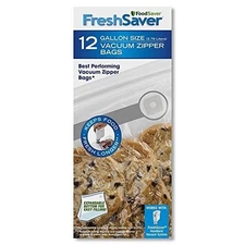 FoodSaver 1-Gallon Vacuum Zipper Bags, 12 Count, Multi