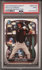 2023 Bowman Draft Bryce Eldridge #BDC107 Chrome-Refractor PSA 9 Giants