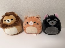 Squishmallows 5  Plush Bundle Lion Cat Dog Mini Stuffed Animals Lot Of 3