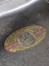 Vintage Simonsen Tacklebox Dog Logo 1950's Aluminum One Tray Owners Mark R&R