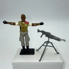 GI Joe ROADBLOCK figure E v2 original 1986 Machine Gunner COMPLETE accessories
