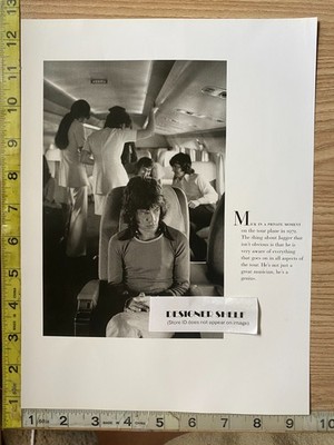 Mick Jagger 1972 Airplane & RHCP Navarro & Smith 3 Scene Book Photograph