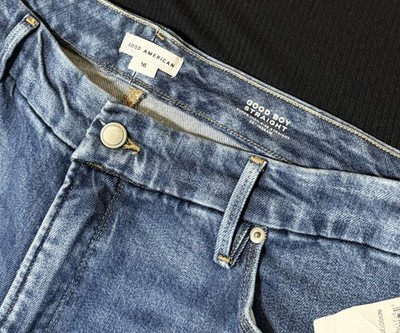 Good American Good Boy Straight Super High-Rise Jeans, Size 16, NWT $179