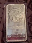 10 Troy oz .999 Pure Silver Classic Indian Head Bison Reverse  *Slight Damage