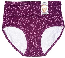 JOCKEY Women  s Size 7 L Modern Brief Underwear Panty Cotton Blend Purple Dots