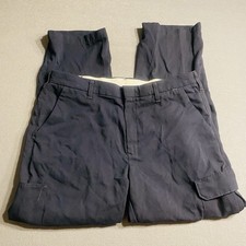Bulwark FR Flame Resistant Pants Mens Size 38x32 Blue Cat 2 Measured Inseam 31