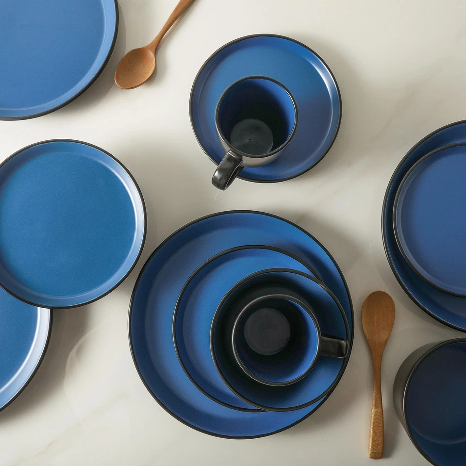 Juego de vajilla moderna de 16 piezas de gres Albie, juegos de platos y cuencos de cocina... Foto 4 de 4