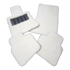 Genuine White Sheepskin Upgrade Car Floor Mats Custom Fit For BMW all models