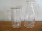 Vtg Bevan's Dairy Glass Cottage Cheese Jar & Urban Dairy One-Pint Glass Bottle