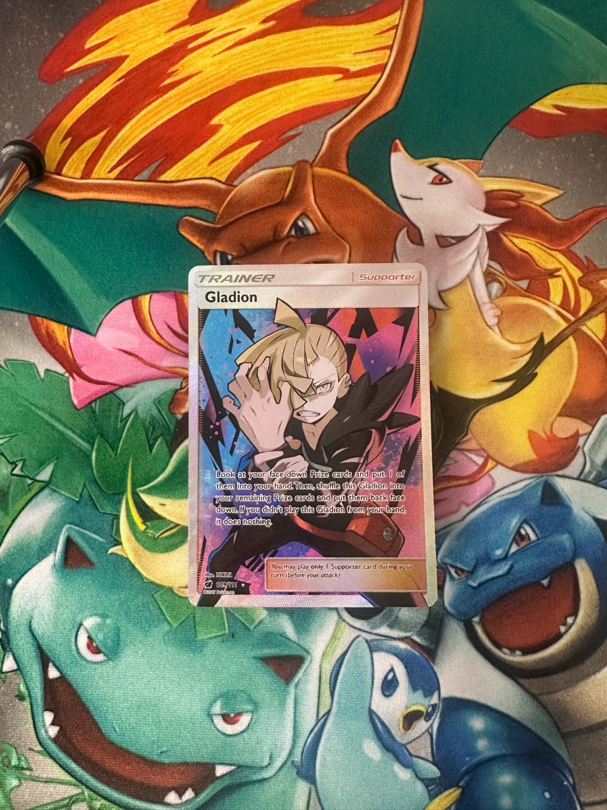 Gladion - 109/111 - Pokemon Crimson Invasion - Full Art Trainer - Mint
