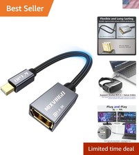 8K Mini DisplayPort to DisplayPort 1.4 Adapter 8K 60Hz, 4K 144Hz, 2K 240Hz 32...