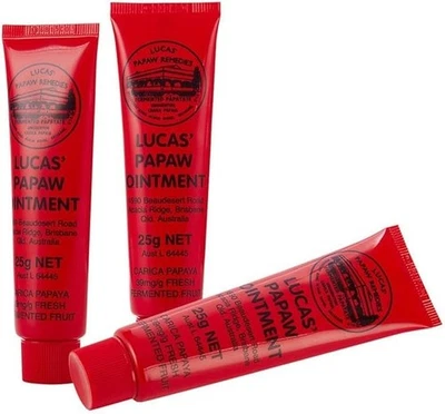 Lucas' Papaw Ointment - Soothing for Dry, Cracked Lips & Skin-Pack of 3