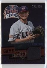 2015 Panini Stars and Stripes Game Gear Longevity Ruby /299 Gray Fenter #39 fm0