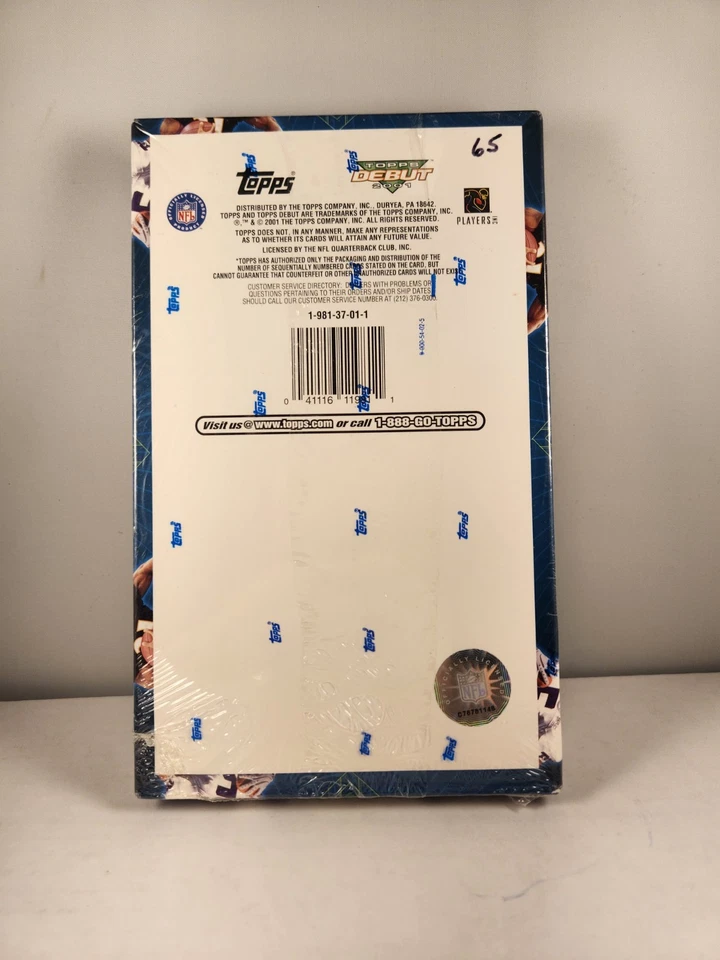 2001 Topps Debut Football Factory Sealed Hobby Box -Drew Brees RC, Autos, Relics - Image 2 of 4