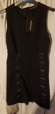 Prettylittlething black dress size 10