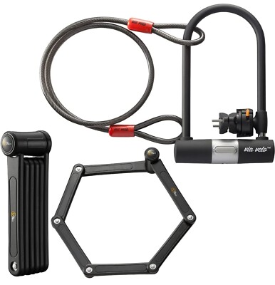 Via Velo Heavy Duty Bike Electric Bike Lock Set UK