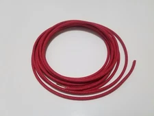 5 feet Vintage Braided Cloth Covered Primary Wire 18 gauge 18g ga Solid Red