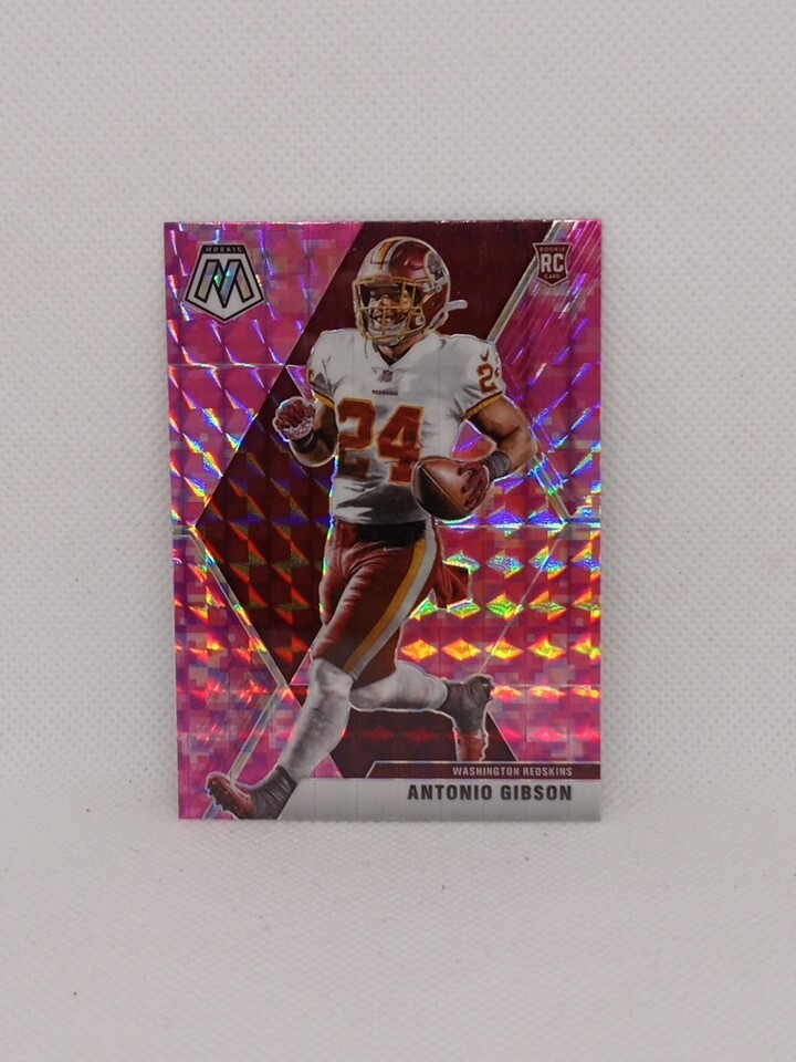 2020 Panini Mosaic Pink Camo Antonio Gibson #227 RC Rookie Commanders