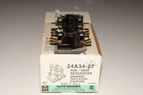White-Rodgers 24A34-5 heat / fan sequencer, new open box, 1-year warranty
