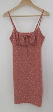 Wallflower Ditzy Pink Floral Stretchy Mini Dress Size L Cottagecore Prairie Boho