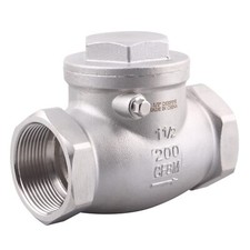 1-1/2 Inch Swing Check Valve WOG 200 PSI Stainless Steel SS304 CF8M NPT