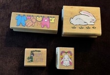 VTG 1991-1995 Bunny Baby Etc Mounted Craft Art Stamps Lot 4 #3